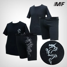 메이프 웜바디 남자 기능성 보온 내의 반팔+하의5부 타이즈 세트