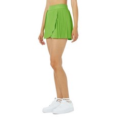 정품 ALO YOGA 요가 스커트 ACES TENNIS SKIRT 스포츠 스커트 피트니스 테니스 스커트 안감 포함, L (120-135 캐티 이내), Green Apple