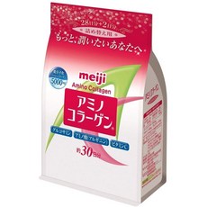 Meiji 메이지 아미노 콜라겐 리필 214mg 저분자 피쉬콜라겐 100%사용[글로코사민+아미노산+비타민C]배합, 1봉, 214g