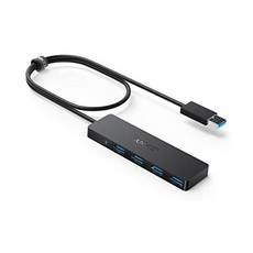 해외1485224 Anker 4-Port USB 3.0 허브 Ultra-Slim Data USB 허브 with 2 ft Extended Cable [charging, One Color_One Size, One Color, 상세 설명 참조0