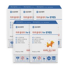 유유제약 하루올데이 EYES 강아지 눈 반려견 영양제 루테인 오메가3 눈물 자국 개선 카제로템, 5개, 눈물개선/눈건강