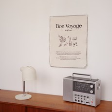 프렌치 레터링 패브릭 포스터-bon voyage