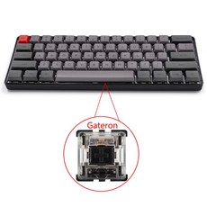 SK61 기계식 60% 키보드 RGB 백라이트 방수 유형 C Gateron 광학, 검은색