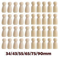 wholesale 50pc 75mm 90mm 나무 공예 소녀와 소년 35mm diy 수제 빈 가정 장식 못 인형 아기 방을위한 나무 공예, 65mm 소년