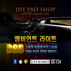 자동차 RGB 앰비언트 실내등 풋등 선루프 광섬유 EL와이어 고광량 와이어등 색변환 KC인증, (선택2번)광섬유(1M)