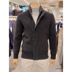 [현대백화점]헤지스남성 (HAZZYS MEN) 20년 F W HZSW0D602 CG 차콜그레이 탈착퍼 울혼방 집업니트