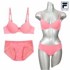 휠라 Filativa 휠라 여자 와이어 브라 팬티 세트 핑크
