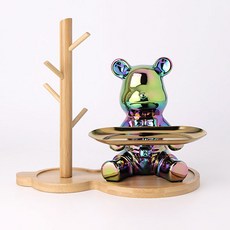 Modern Fashion 곰돌이 차키 트레이 거실 장식 소품 X01, 혼합