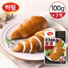 [냉장] 하림 닭가슴살 훈제 100g×7개, 100g, 7개