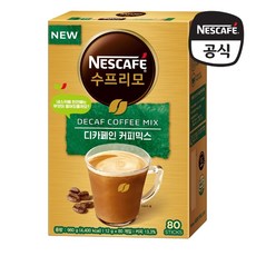 네스카페 수프리모 디카페인 커피믹스 80T, 80개입, 1개, 12g