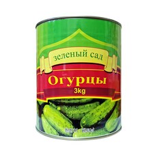 아삭아삭하고 새콤한 그린가든 통오이 피클 3kg / Green garden marinated cucumber pickle 3kg, 1개