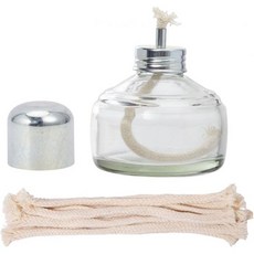 CHGCRAFT 알코올 램프 유리 버너 120ml 10개 교체용 면 토치 포함 실험실 장비 난방 가정용 캠핑 티 커피 만들기 1067783