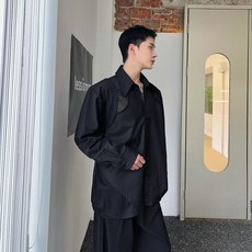 긴팔 가을 남자 셔츠 힙합 남성 간절기 모던 외출룩 스트릿 옷 공용 남방