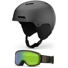 Giro Ledge MIPS 아시안 핏 스키 헬멧 - 남성 여성 및 청소년용 스노보드 헬멧 - 매트 화이트 - 사이즈 S (52-55.5cm), 매트 그래파이트/트레일 그린 클라우드 더스트
