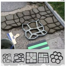(가격비교) 나만의 셀프용 정원 꾸미기 용품 DIY 보도블럭 보도블럭틀 소형 중형 대형 (시공 디딤석 디딤돌 틀 디딤틀 만들기 바닥돌 돌 재료 돌다리 모형 마당 시멘트), 보도블럭틀