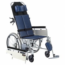미키코리아 HAL-48(22D) 침대형 리클라이닝 휠체어, 400mm, 레자(블루), 1개