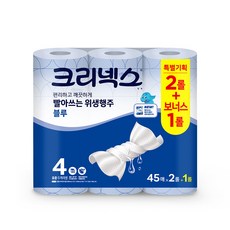 크리넥스 스카트 향균 블루행주타올 45매 3롤, 1개