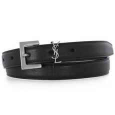 [생로랑] 24SS YSL 모노그램 은장로고 버클 벨트 612616 BRM0E 1000