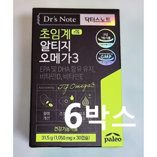 팔레오 닥터스노트 초임계 알티지 오메가3 (1 050mg x 30캡슐), 30정, 6개