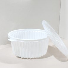 (국내 생산)225파이 감자 탕용기 2500ml(중) 50개 + 뚜껑50개 세트/전자레인지가능 포장 배달용기