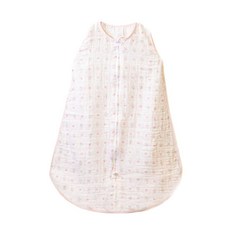 스와들디자인 SwaddleDesigns 면 모슬린 침낭 핑크 포지 미디엄 6-12개월 양방향 지퍼가 있는 웨어러블 담요