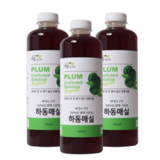 하동매실 원액 엑기스 발효 900ml, 3개