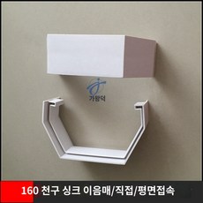 물받이 배수로 낙수 홈통 지붕 빗물받이 처마, 160조인트/직접(1개)