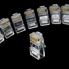 RJ45 플러그 8개입 랜부품 잭플러그 - 네트워크장비