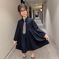 학원 무드 가을옷 면직물 솔리드 무지 넥 봄가을 프린세스