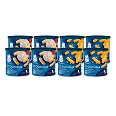 Gerber 거버 릴 크런치 8개월 아기과자 2종 세트 42g 8개, 옵션없음, 옵션없음