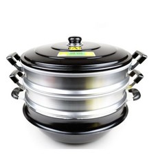 킹스타 다용도 3단찜솥 가마솥 찜기 가정용 가마솥, 40cm, 1개