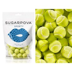 Sugarpova 스포티 테니스 공 껌 (레몬 라임) 5oz (142g), 선택, 상세설명참조