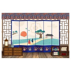키즈토이 병풍 명절 배경 현수막 1495, 혼합색상 혼합색상