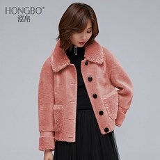 램스울 코트 여성 숏 겨울 가을 와이드 루즈핏 스윗 가죽털 일체 톨 두꺼운 캐시미어