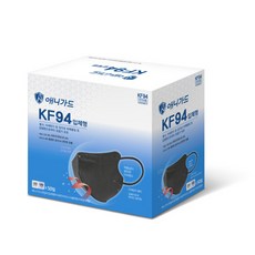 KF94 애니가드 블랙 새부리형 마스크 대형 50매 개별, 1개입, 50개