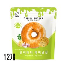 WTJ 갈릭버터 베이글칩, 12개, 30g