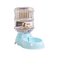 애완 동물 자동 급식 및 음주 디펜서 대용량 플라스틱 급식 그릇 고양이 개 애완 동물 용품, 04 04 Water dispenser blue, 1개