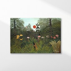 앙리 루소 해가 지는 정글, 깔끔한 아크릴액자, 80×120cm (작품비율조정)