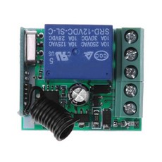 릴레이 게이트 리모컨 스위치 릴레이 리시버 1CH 컨트롤러 범용 LED 차고 문짝 DC12V, 01 remote control, 1개