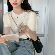 블루독자카드반팔니트