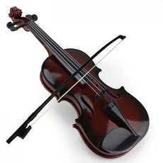 바이올린 다크 브라운 수제 원목 초보자 연습 입문, 48.5cm 암갈색, 1개