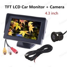[해외] TFT LCD 디스플레이 4.3 인치 자동차 모니터 LED 백라이트 디스플레이 자동차 후면보기 모니터 후면보기 카메라, 상세내용표시
