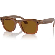 레이반 메타 헤드라이너표준 스마트 안경 샤이니 블랙 편광 G15 그린, Wayfarer Large_Polarized | Shi