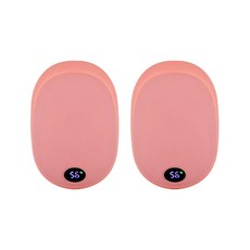 2개 포근하고 사랑스러운 손난로 보조배터리 러블리 10000mah 파스텔 파우치 충전케이블, 핑크+핑크, 러블리핑크 1+1