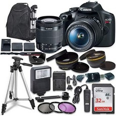 Canon EOS Rebel T7 Digital SLR Camera with Canon EF-S 18-55mm Image Stabilization II Lens Sandisk, One Color_One Size, 상세 설명 참조0, 상세 설명 참조0