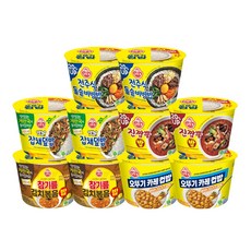 오뚜기 컵밥 6종 2개씩(진짬뽕밥+전주식돌솥비빔밥+참기름김치볶음밥+오뚜기카레+옛날잡채덮밥+고추참치마요덮밥), 1세트, 3.175kg