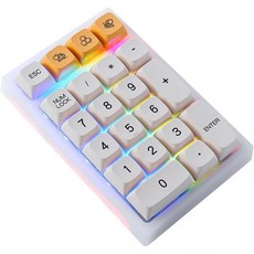 텐키패드 비동기화 쿨킬러계산기 보조 키보드 BOYI TD21 핫스왑가능 Numpad21 Keys 미니 Numpad 휴대용 키패드 블루투스 5.02.4GHz유선번호패드 PBT 키캡, BOYI Honey Milk XDA Keycaps, BOYI Honey Milk XDA Keycaps