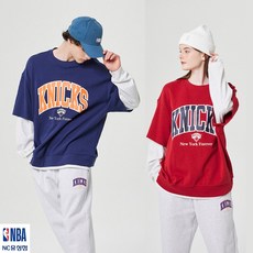 NBA 남녀공용 뉴욕 닉 레이어드 맨투맨 티셔츠 N223TS035Z_09 NC대전유성