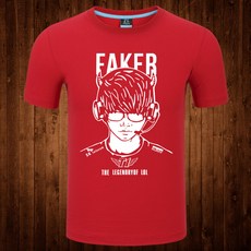 이지커머스 프린팅반팔티셔츠 LOL 영웅 주변 FAKER 연맹 못된 왕 같은스타일 SKT1 전대 유니폼 남자 학생 상의