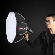 스튜디오 포토박스 셀프촬영 triopo 5565cm 우산 softbox 휴대용 야외 팔각형 godox v860ii tt600 tt685 yn560 iii iv 소품 소프트박스, 65cm, 1개